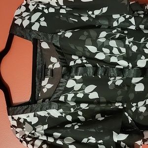 Lane Bryant Black and White Button Down Shirt